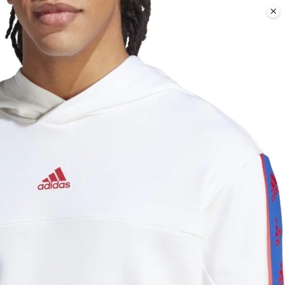 NWT Men's Adidas BrandLove Hoodie - SIZE XL - White - Picture 4 of 9